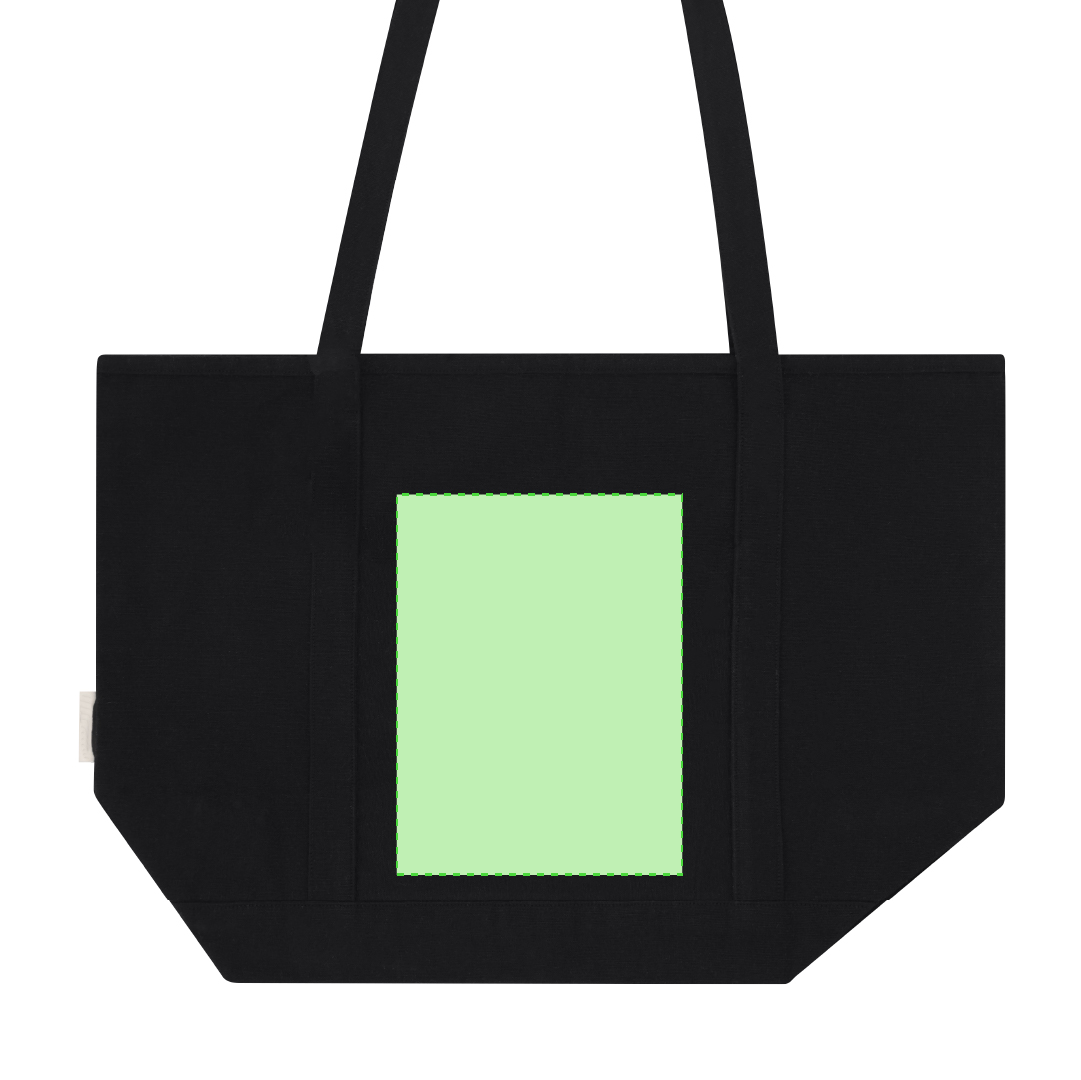 Bolsa de algodón reciclado 300 g/m² asas largas 38×42 cm