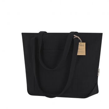 Bolsa de algodón reciclado 300 g/m² asas largas 38×42 cm