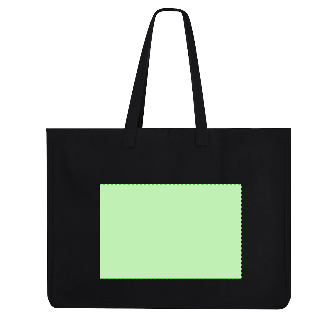 Bolsa de algodón reciclado 300 g/m² gran formato 50×45 cm