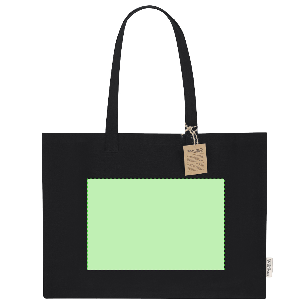 Bolsa de algodón reciclado 300 g/m² gran formato 50×45 cm