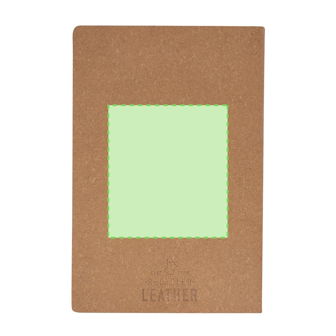Libreta clásica de cuero reciclado con 60 hojas
