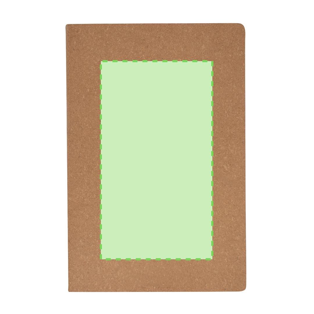 Libreta clásica de cuero reciclado con 60 hojas