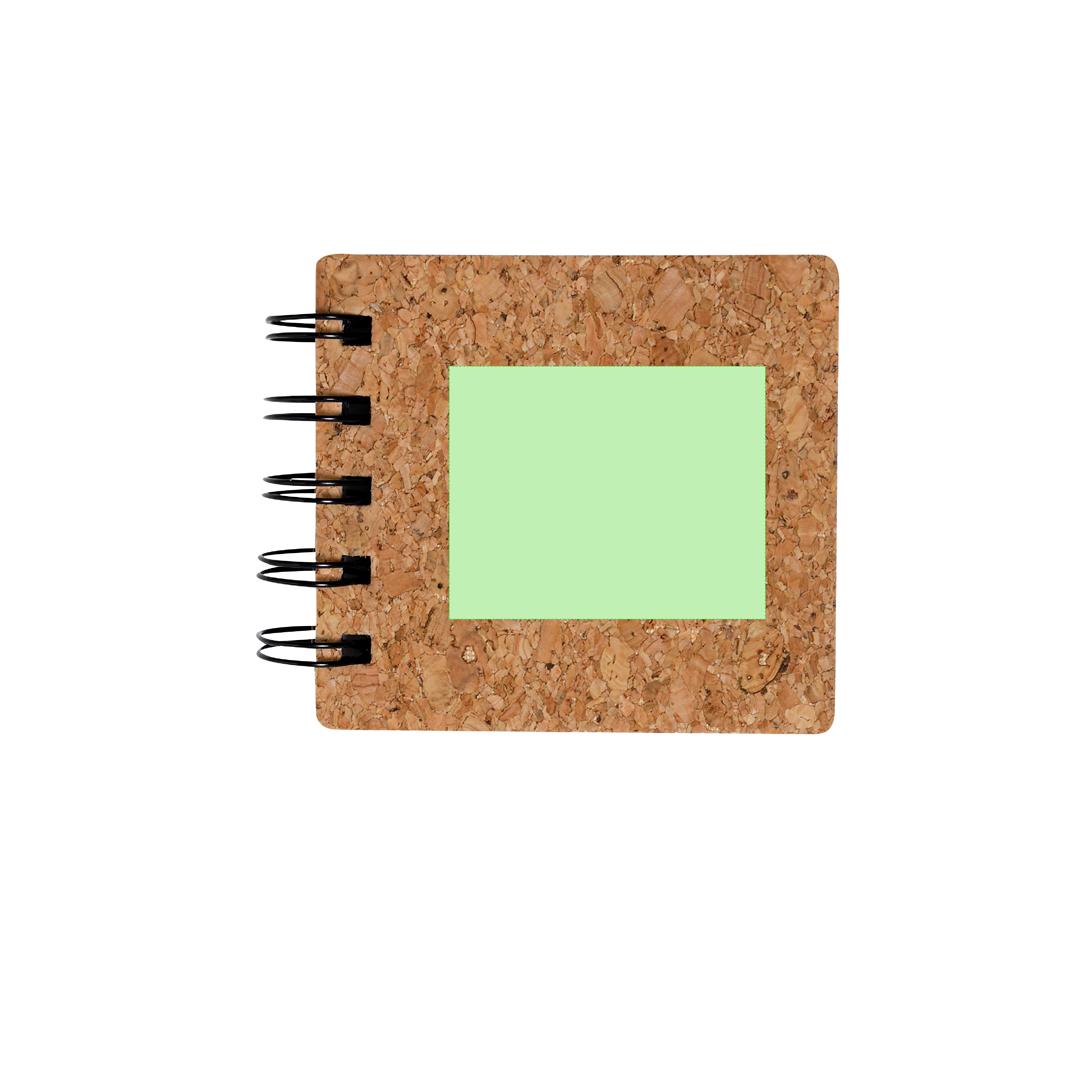 Dispensador de notas adhesivas de corcho natural