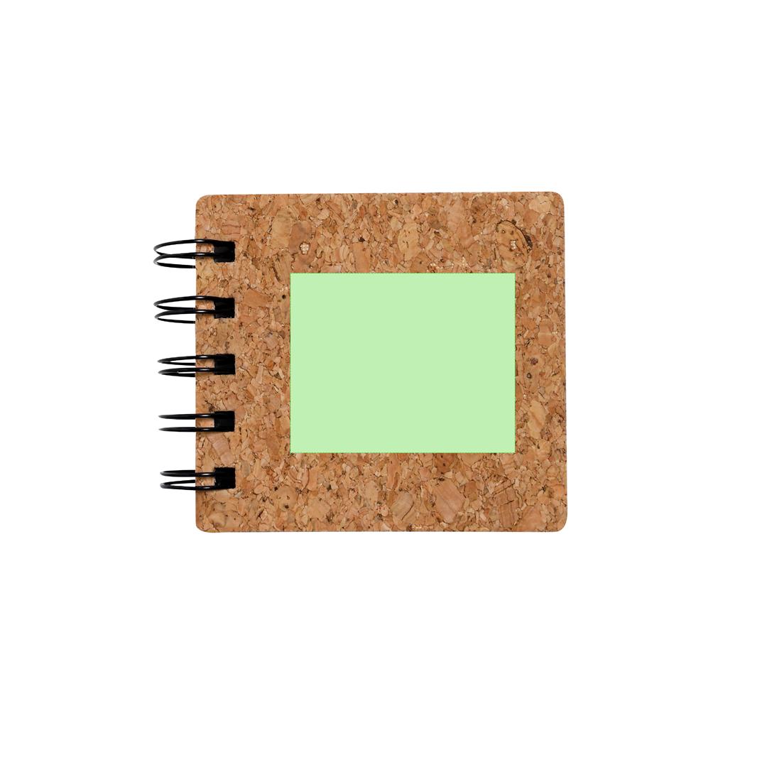 Dispensador de notas adhesivas de corcho natural