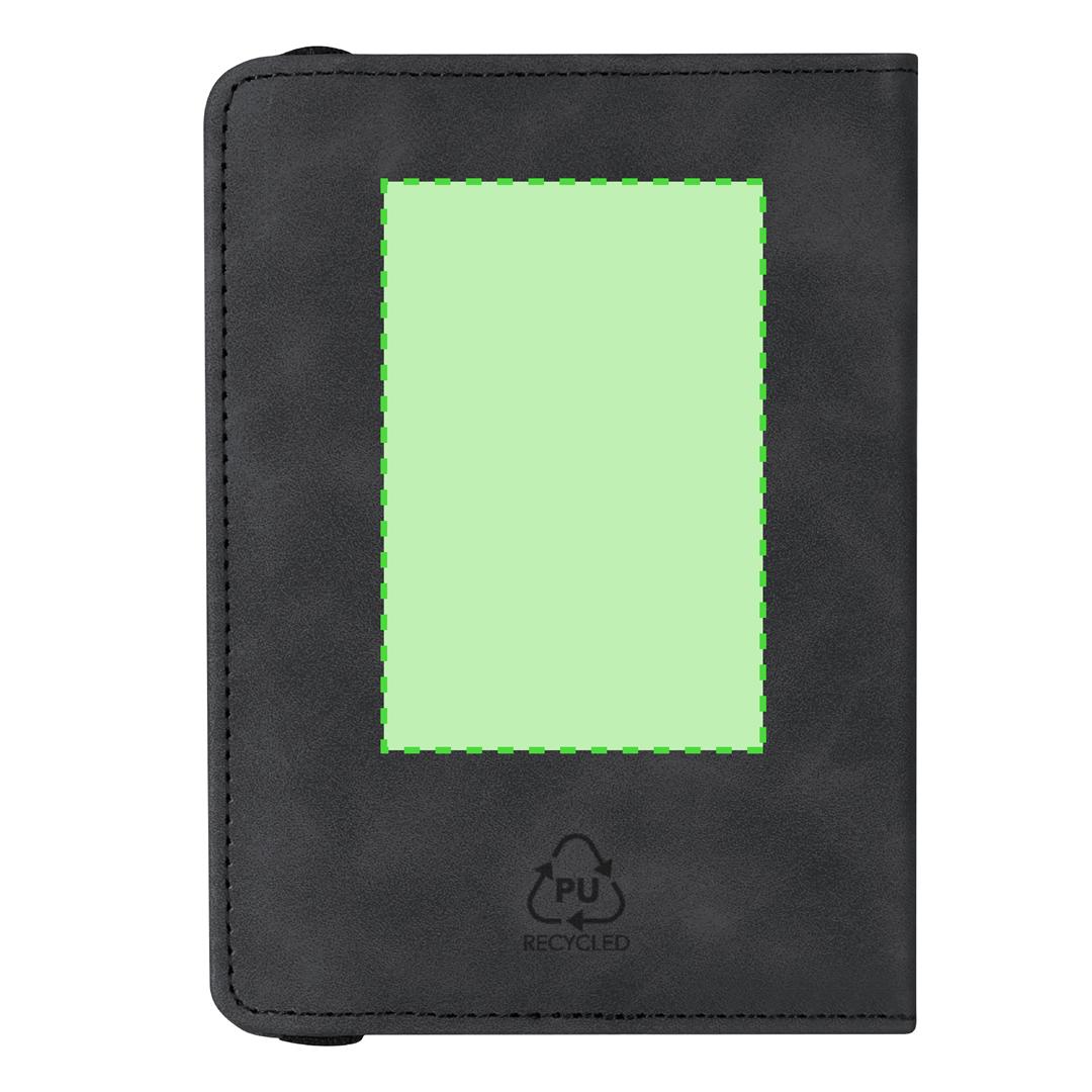 Funda para pasaporte de cuero sintético reciclado con protección RFID