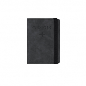 Funda para pasaporte de cuero sintético reciclado con protección RFID