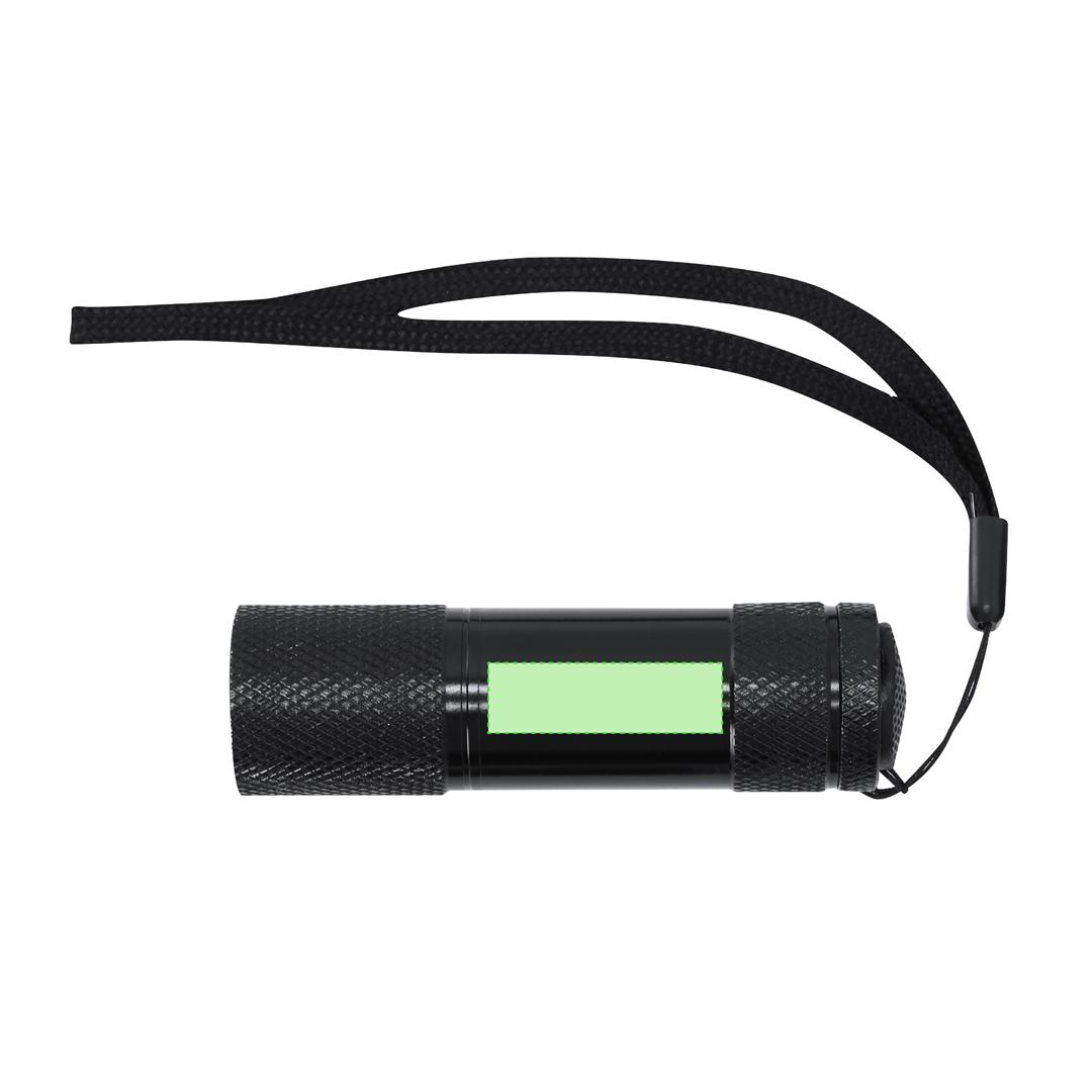 Set multiherramienta linterna 6 accesorios 9 LEDs 3 pilas AAA kit completo