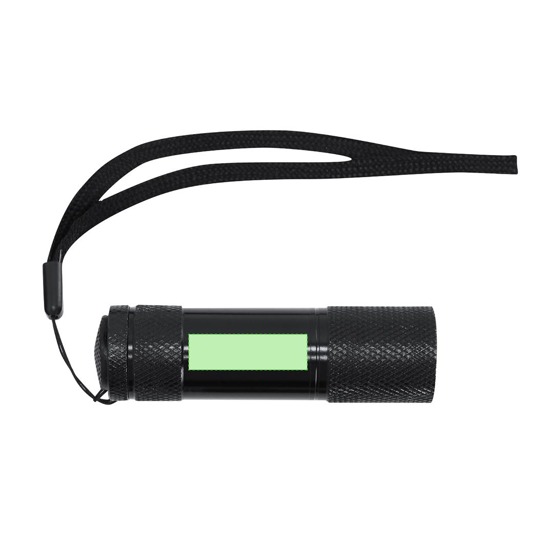 Set multiherramienta linterna 6 accesorios 9 LEDs 3 pilas AAA kit completo