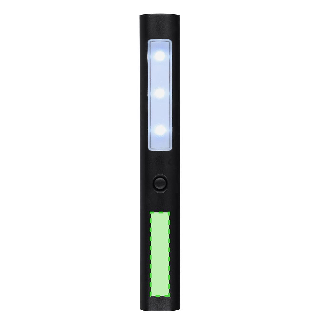 Linterna 3 LEDs magnética emergencia vehículo pilas botón incluidas