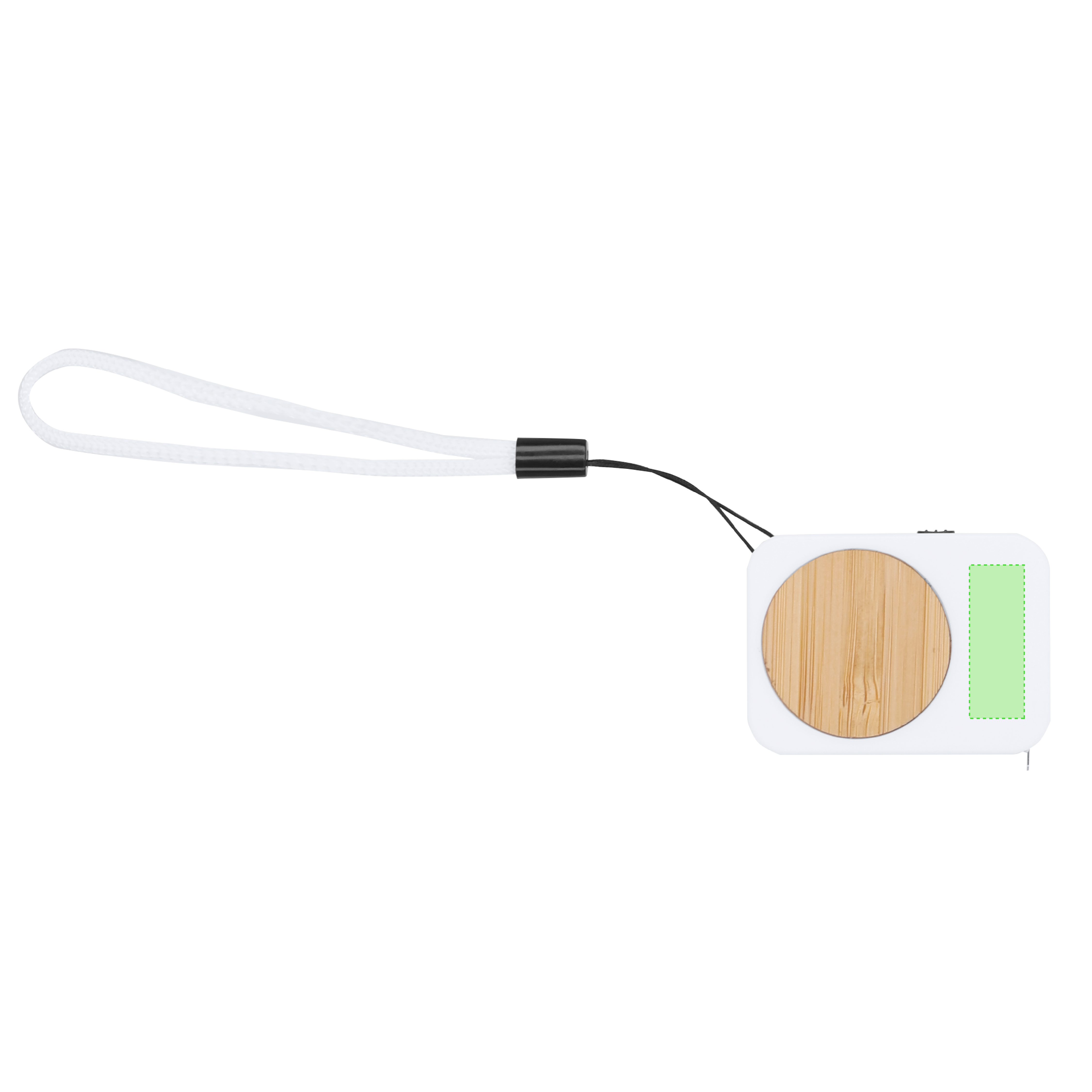 Flexómetro bambú ABS con LED luz integrada pilas botón incluidas