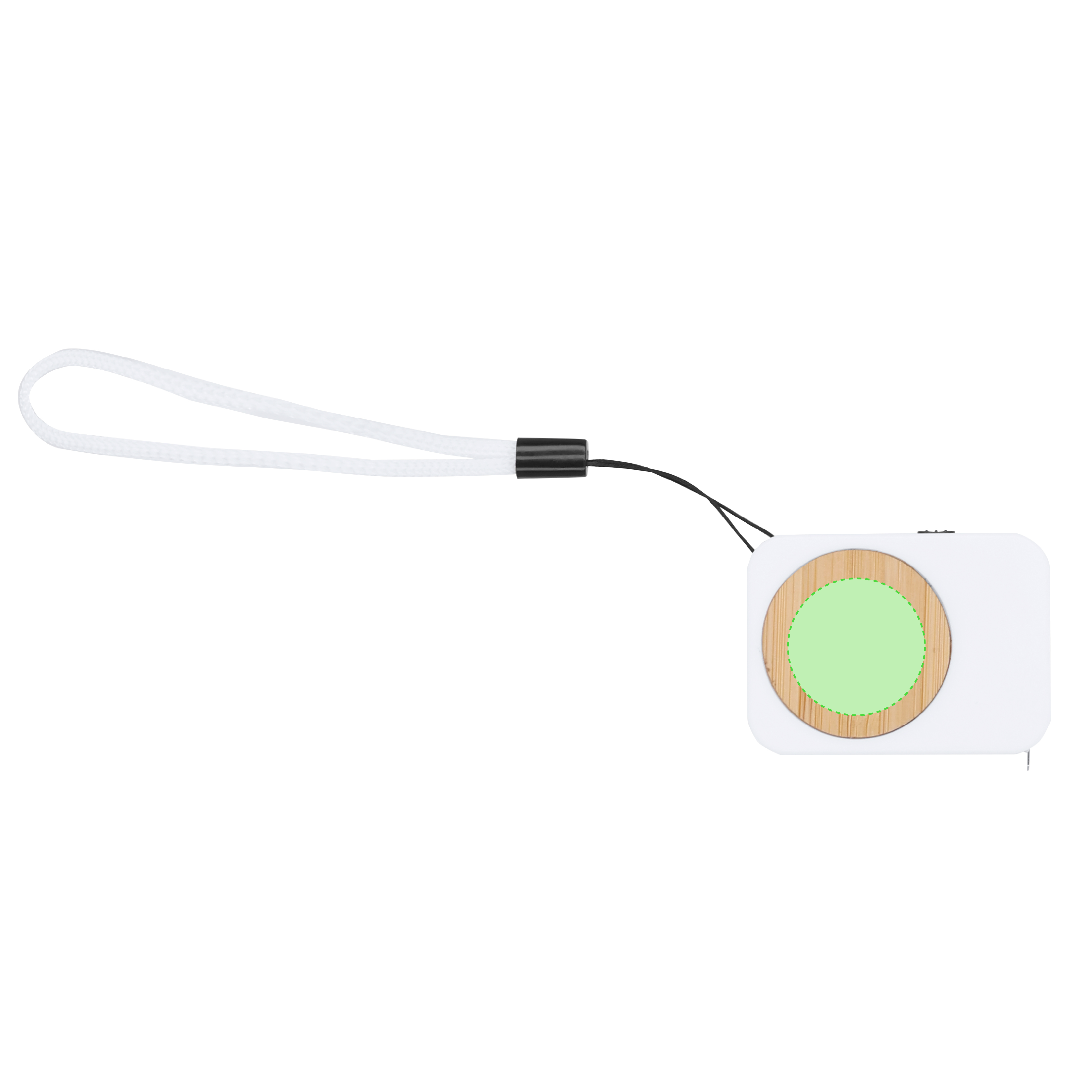 Flexómetro bambú ABS con LED luz integrada pilas botón incluidas