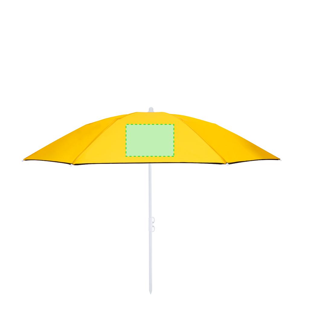 Sombrilla de playa plegable en 4 secciones de nylon con protección UV y funda de nylon