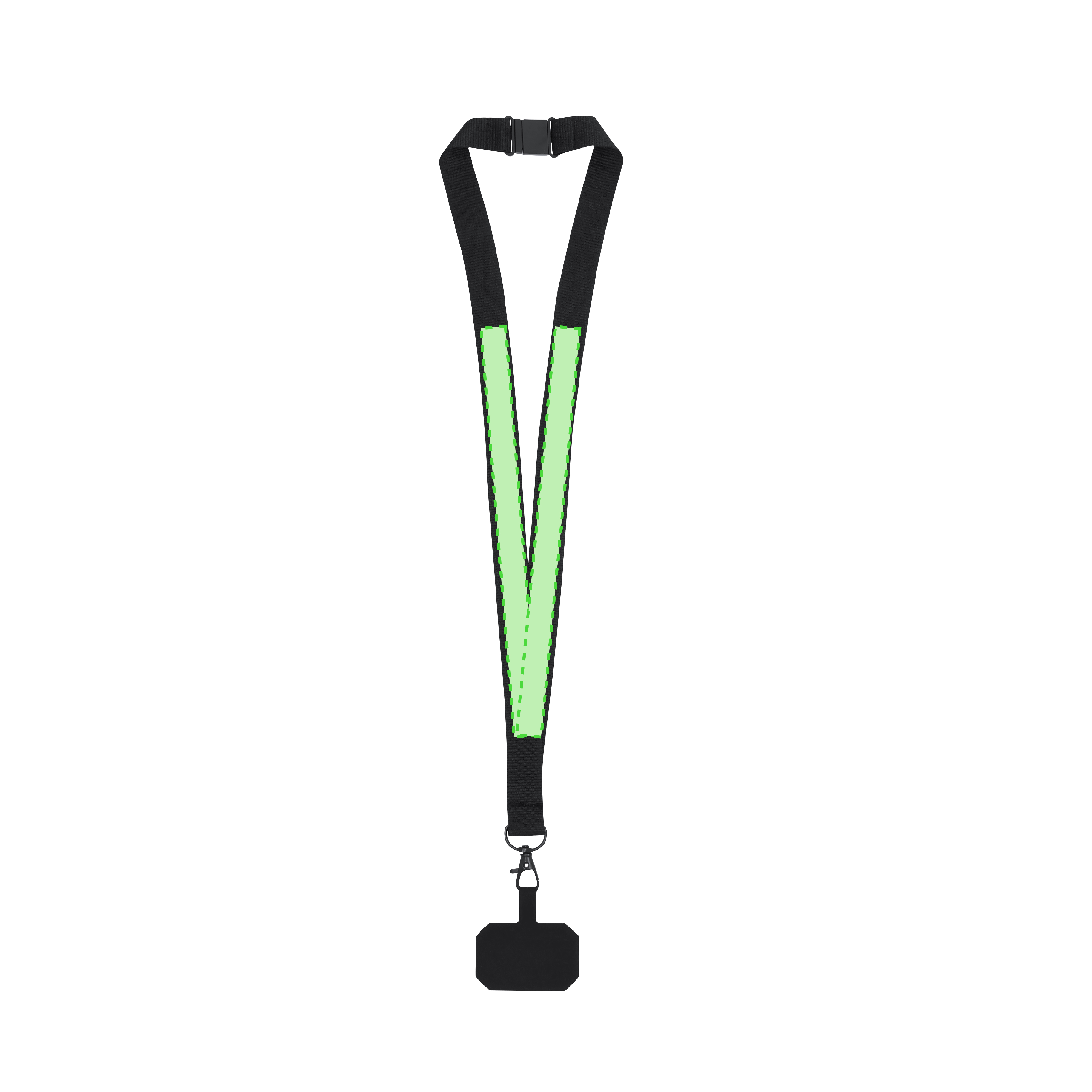 Lanyard de poliéster con soporte de smartphone para eventos