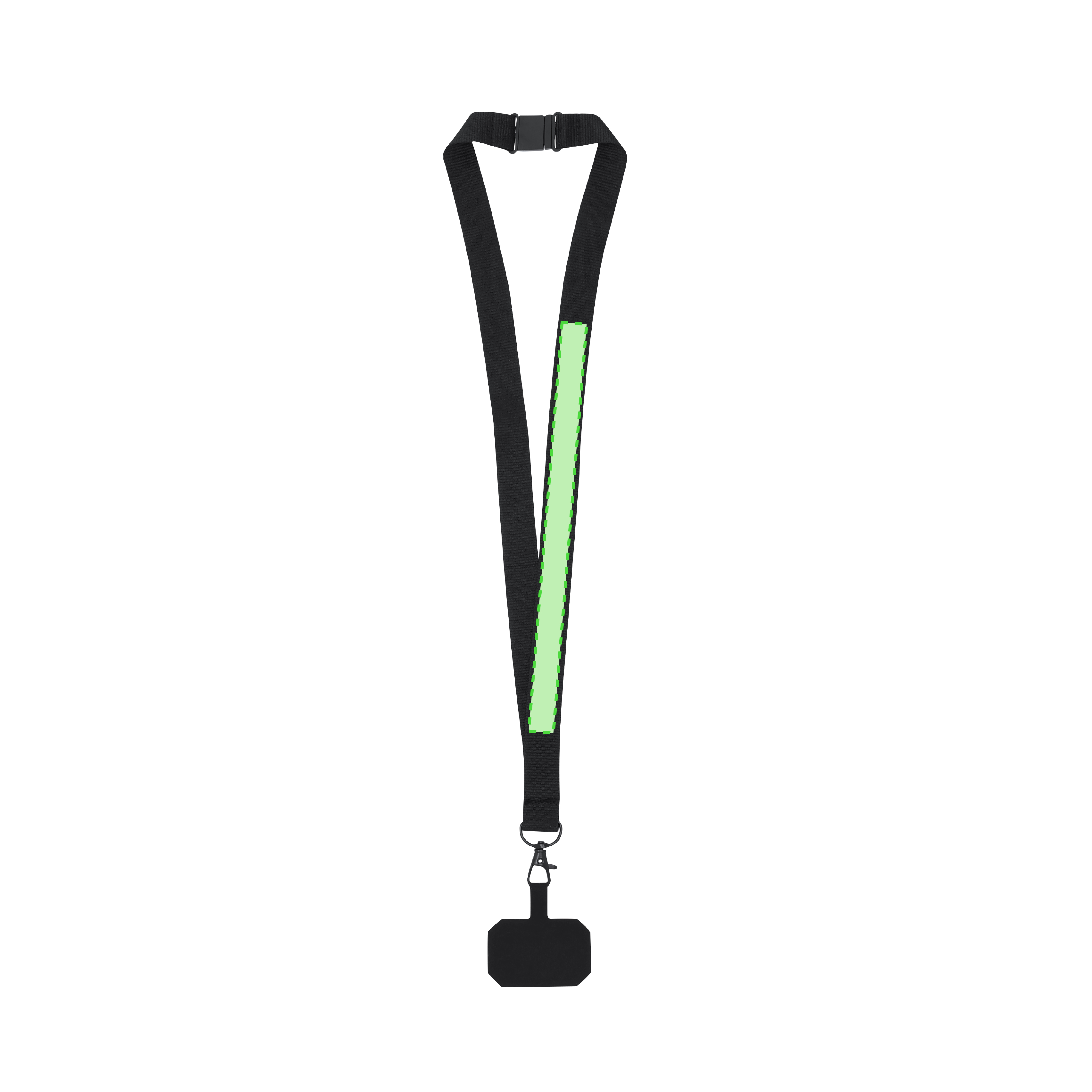 Lanyard de poliéster con soporte de smartphone para eventos