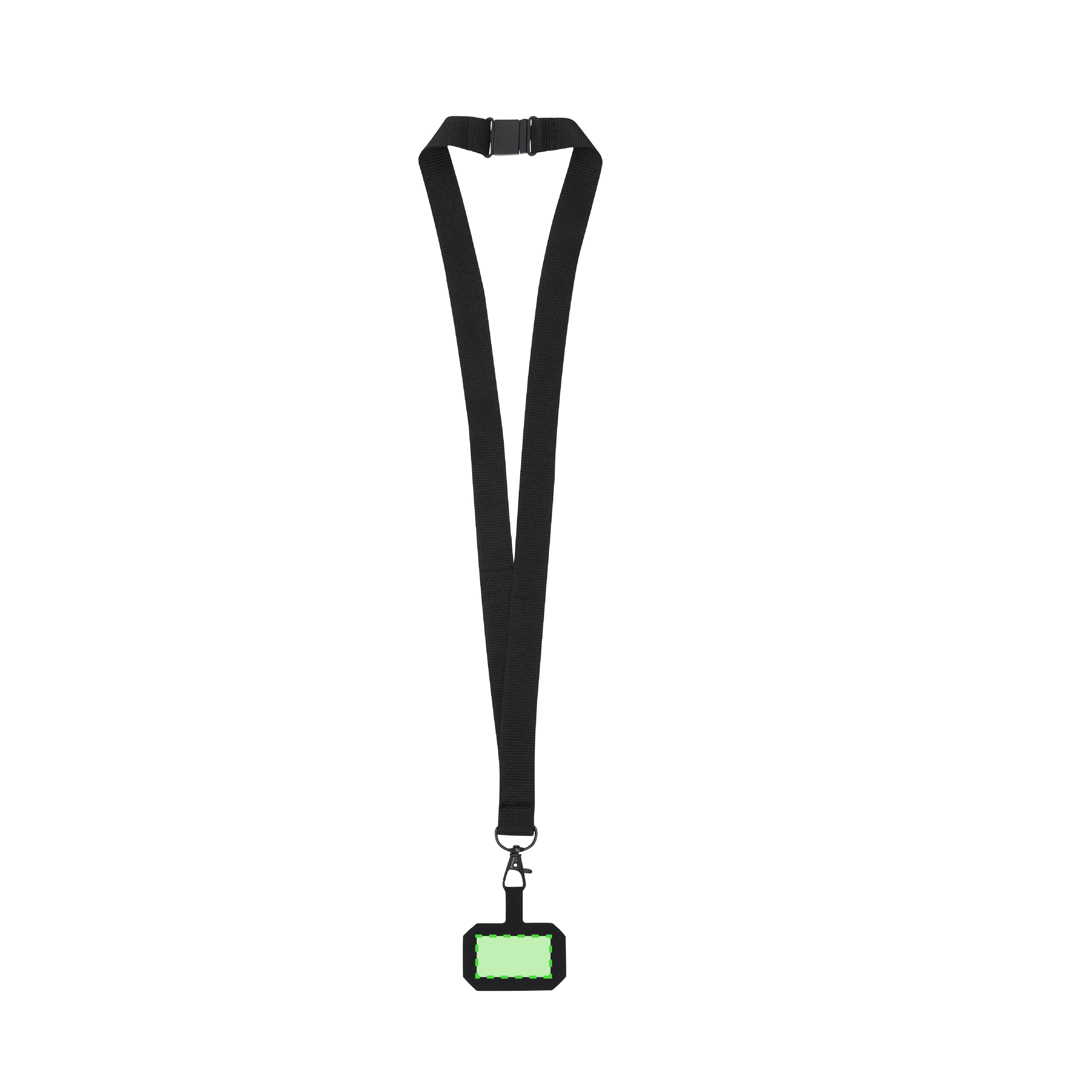Lanyard de poliéster con soporte de smartphone para eventos