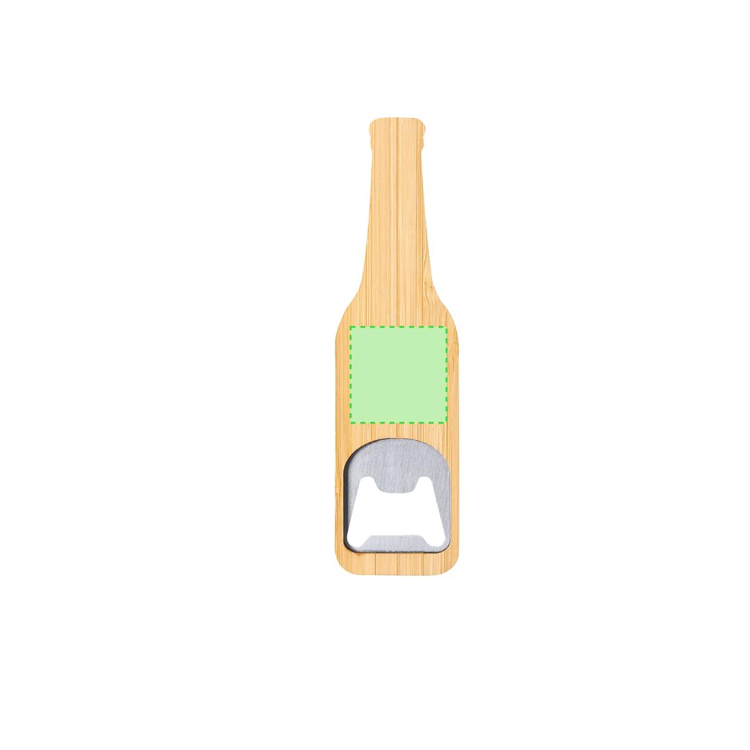 Abridor de bolsillo de bambú y metal diseño de botella de vino