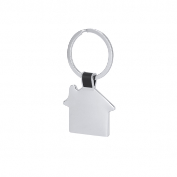 Llavero diseño casa de metal con detalle en negro 3,6×3 cm 34 g