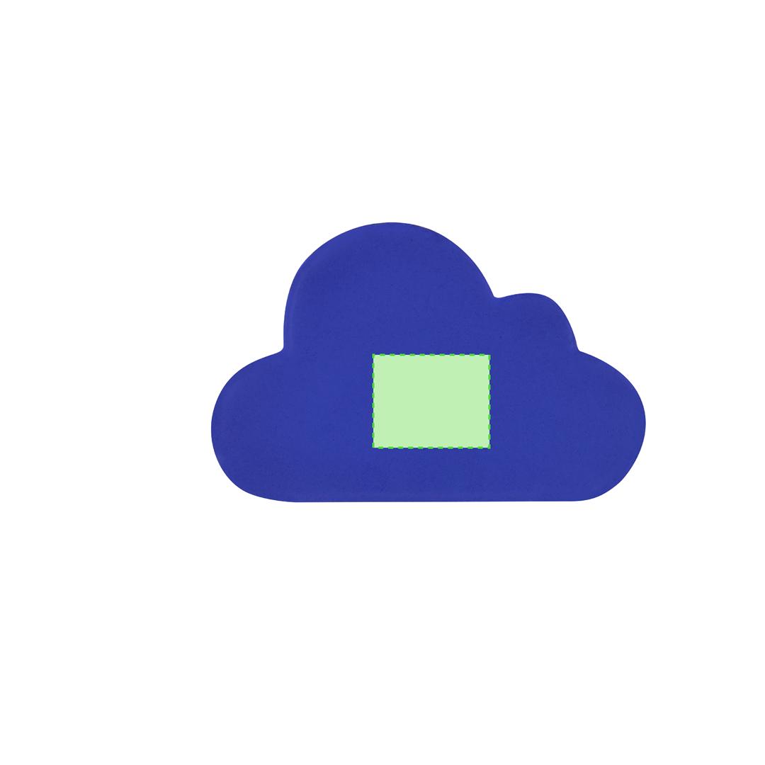 Antiestrés de PU diseño nube 9,5×6 cm en colores vivos