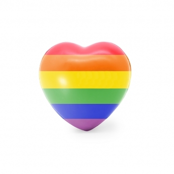 Antiestrés de PU diseño corazón colección Rainbow multicolor