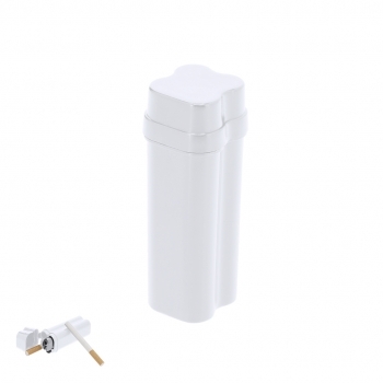 Estuche para tabaco con capacidad para 2 cigarros y mechero con bisagra 3,7×8,8 cm