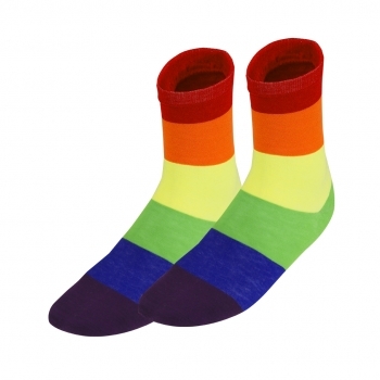 Calcetines Rainbow de poliéster diseño multicolor con tejido elástico