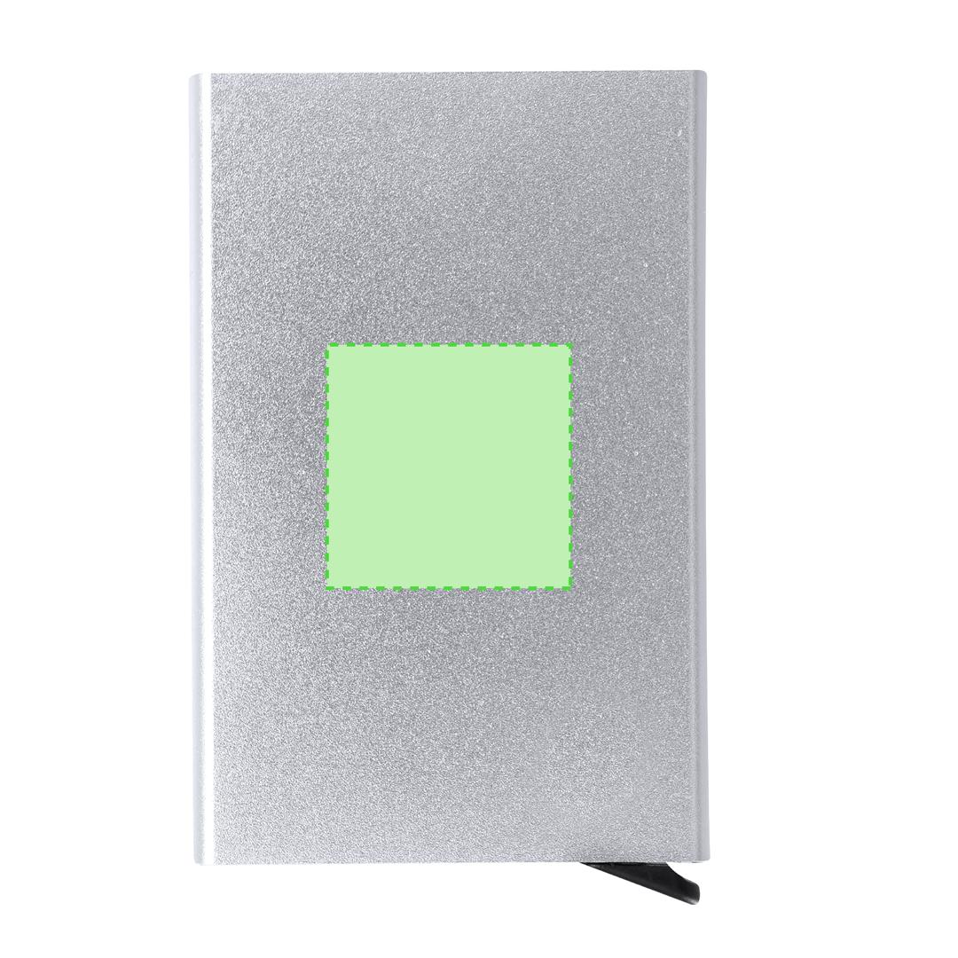 Tarjetero de aluminio reciclado con mecanismo deslizante RFID hasta 10 tarjetas