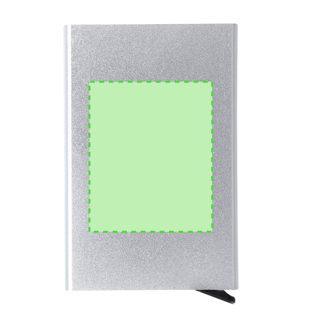 Tarjetero de aluminio reciclado con mecanismo deslizante RFID hasta 10 tarjetas
