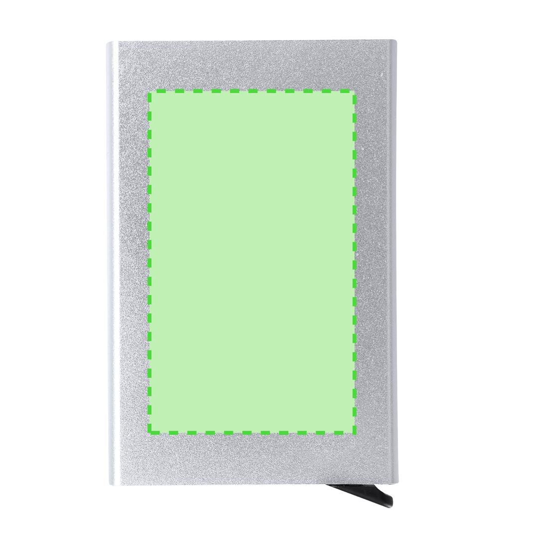 Tarjetero de aluminio reciclado con mecanismo deslizante RFID hasta 10 tarjetas
