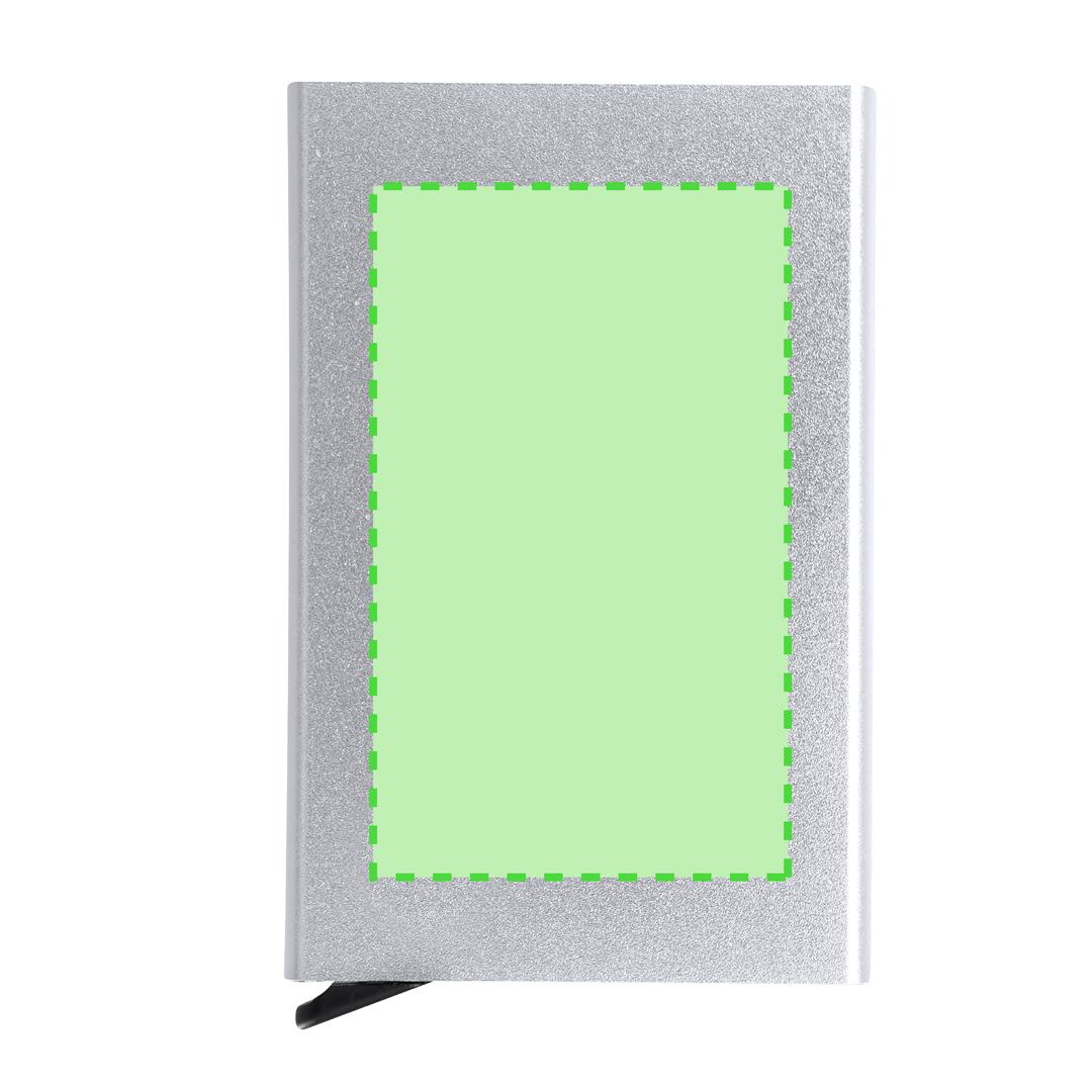 Tarjetero de aluminio reciclado con mecanismo deslizante RFID hasta 10 tarjetas