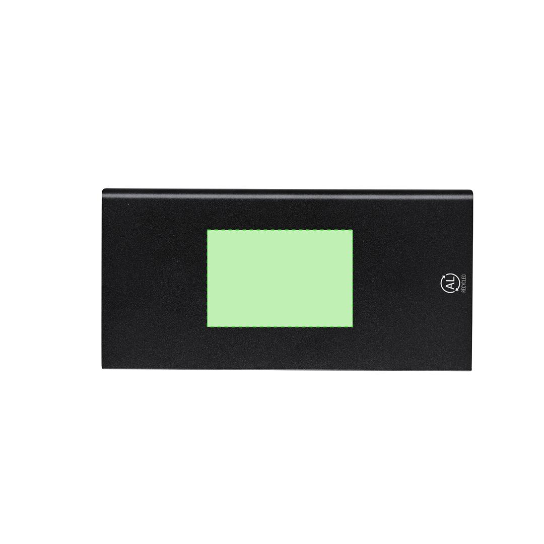 Powerbank de aluminio reciclado con indicadores LED de 8000 mAh