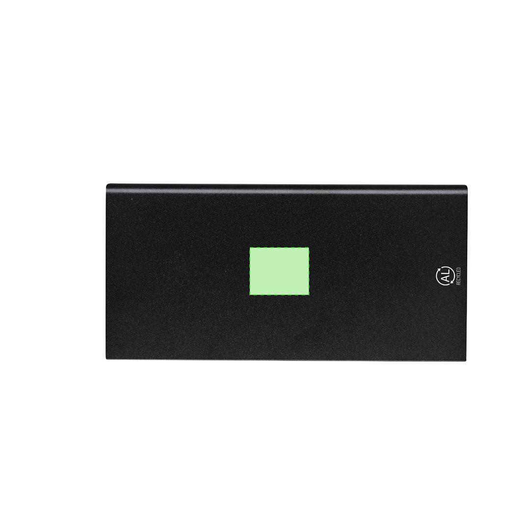 Powerbank de aluminio reciclado con indicadores LED de 8000 mAh