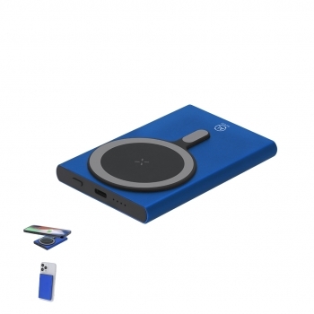 Powerbank de aluminio reciclado 15W magnético de 5000 mAh