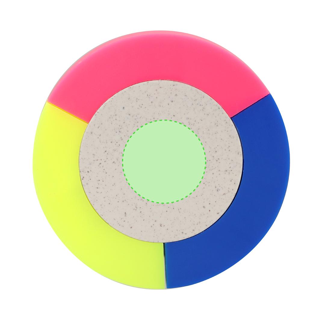 Marcador fluorescente de caña de trigo con escritura triple
