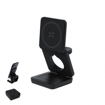 Cargador inalámbrico de ABS Reciclado 15W magnético plegable