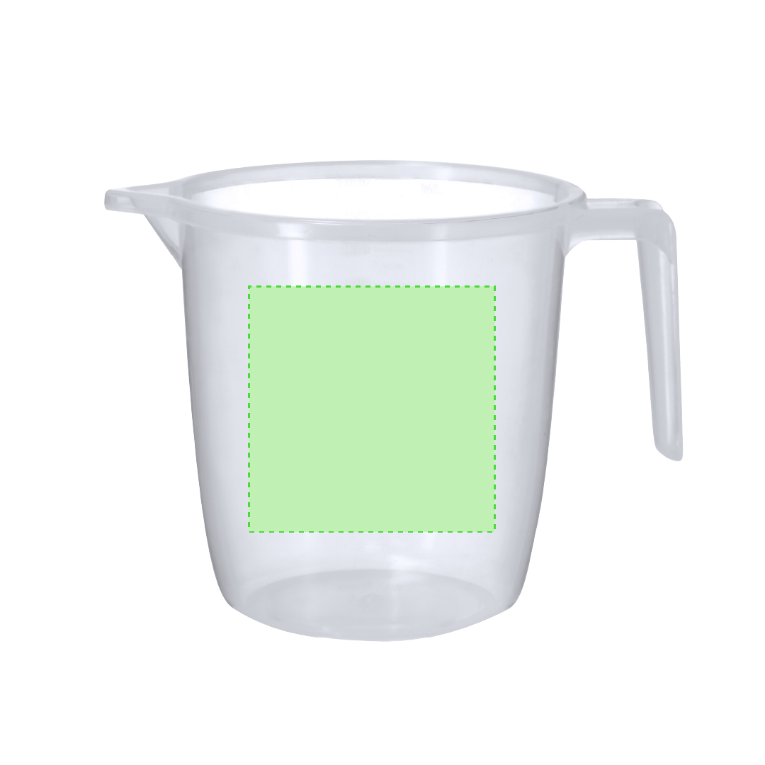 Jarra medidora de PP transparente 1 litro con doble escala 100 ml y 50 ml