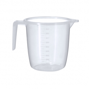 Jarra medidora de PP transparente 1 litro con doble escala 100 ml y 50 ml