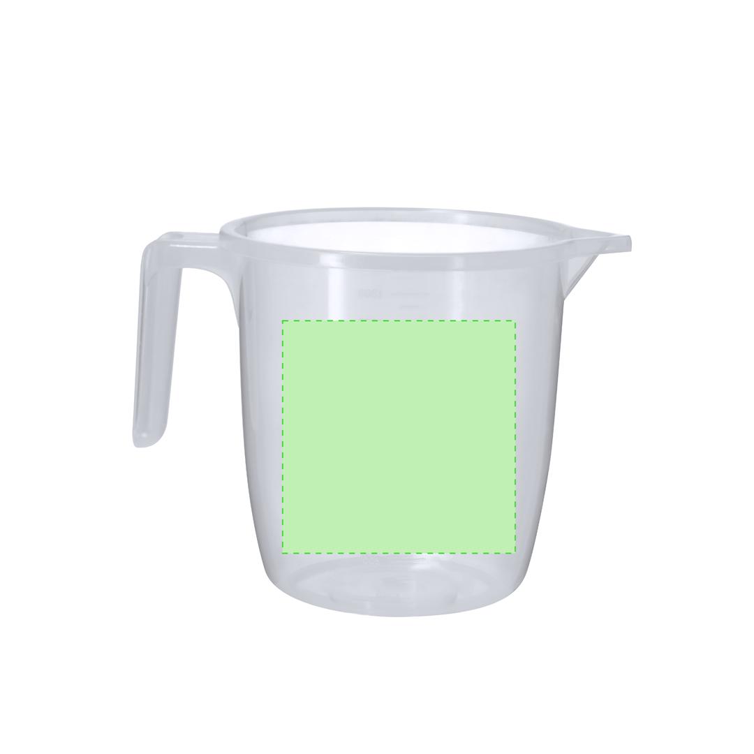Jarra medidora de PP transparente 2 litros con doble escala 200 ml y 100 ml