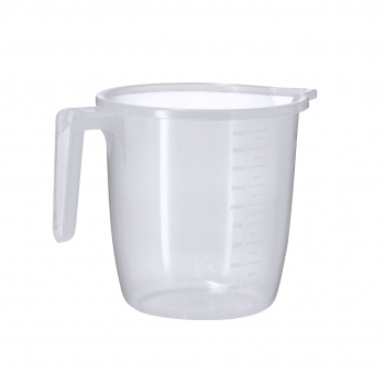 Jarra medidora de PP transparente 2 litros con doble escala 200 ml y 100 ml