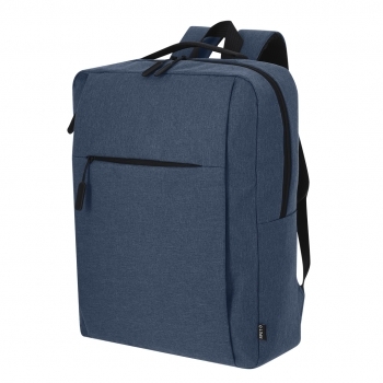 Mochila de RPET 600D con cremalleras invisibles y cinta para trolley