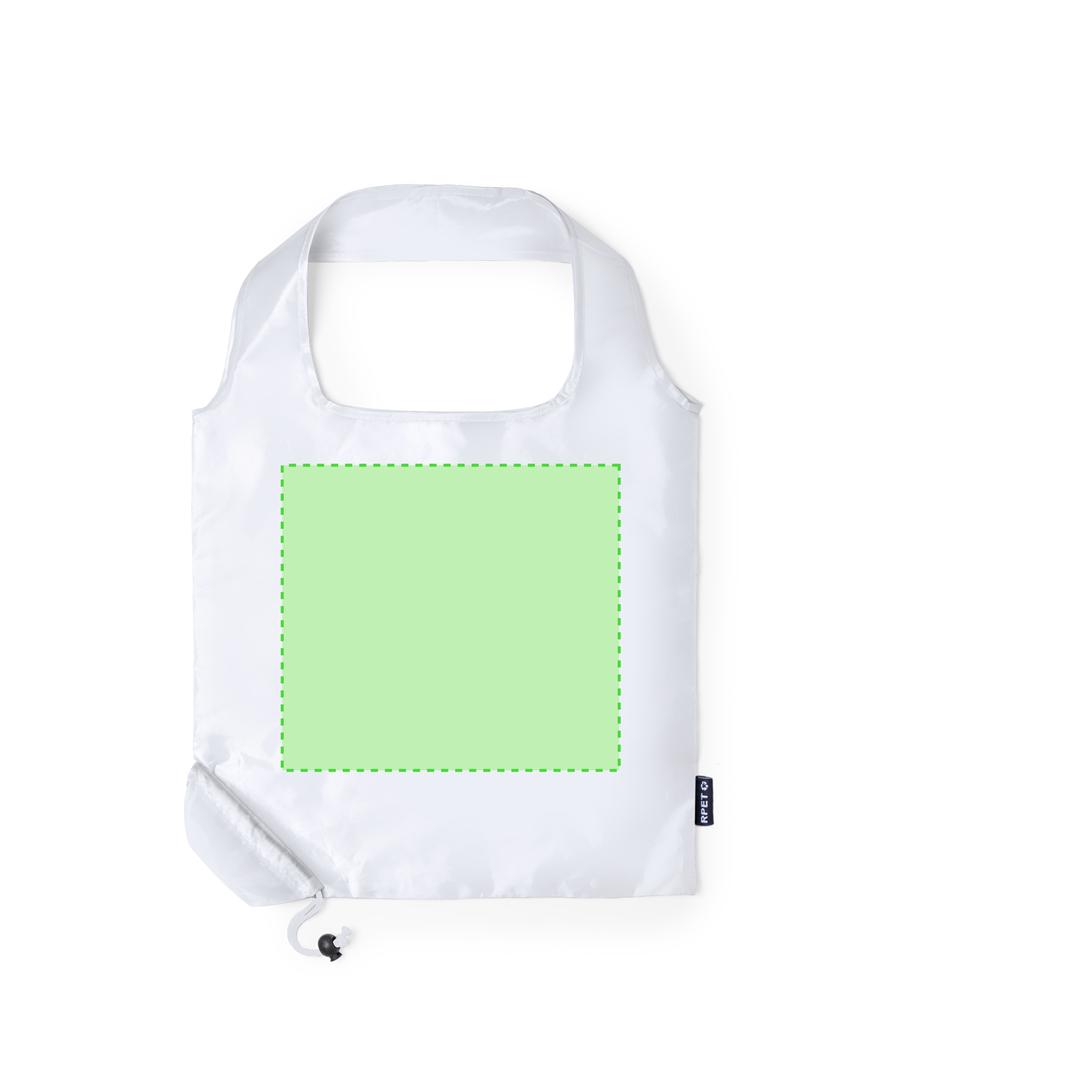 Bolsa plegable de RPET 40×38 cm con acabado reforzado