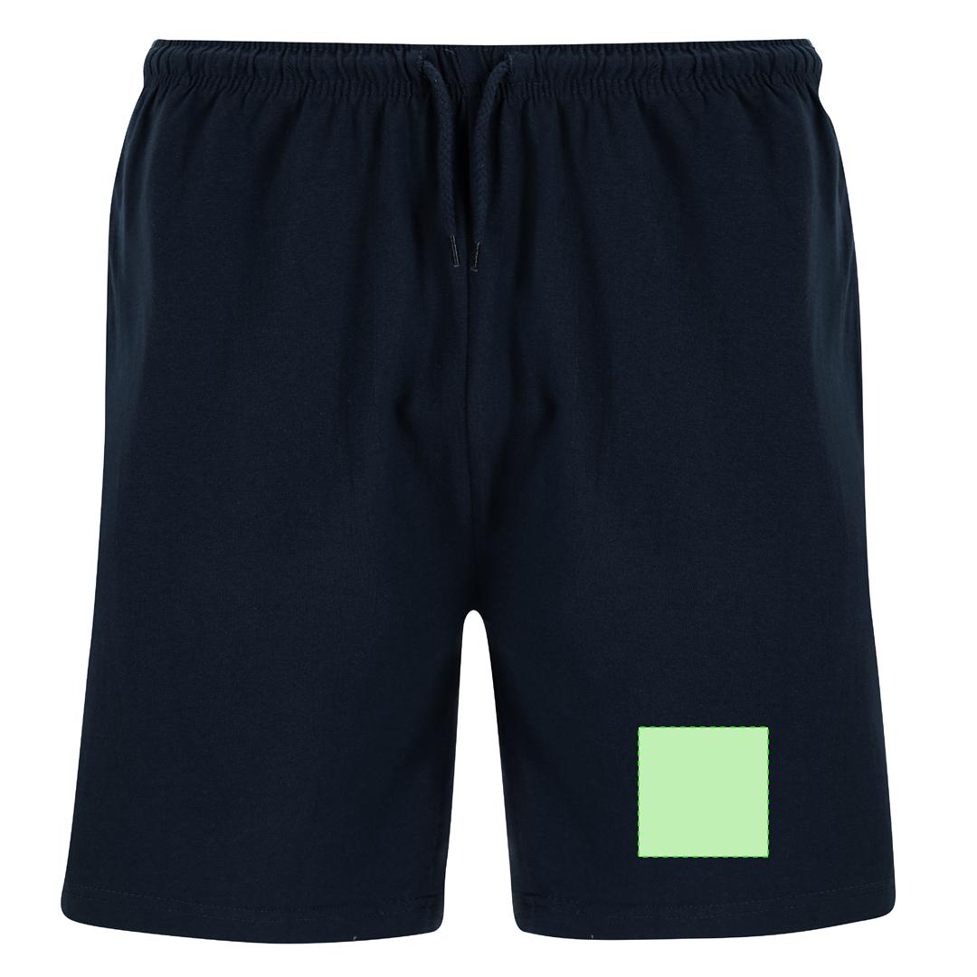 Pantalón corto Raffy adulto — 100% algodón Ring Spun Single Jersey 200 g/m², bolsillos laterales y cinturilla elástica con cordón ajustable