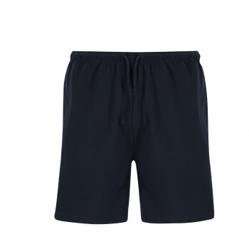 Pantalón corto Raffy adulto — 100% algodón Ring Spun Single Jersey 200 g/m², bolsillos laterales y cinturilla elástica con cordón ajustable