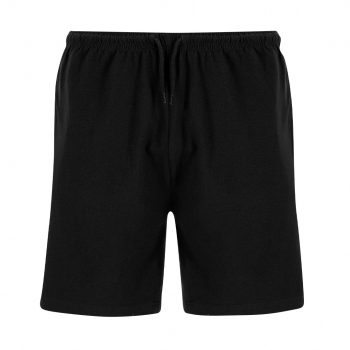 Pantalón corto Raffy adulto — 100% algodón Ring Spun Single Jersey 200 g/m², bolsillos laterales y cinturilla elástica con cordón ajustable