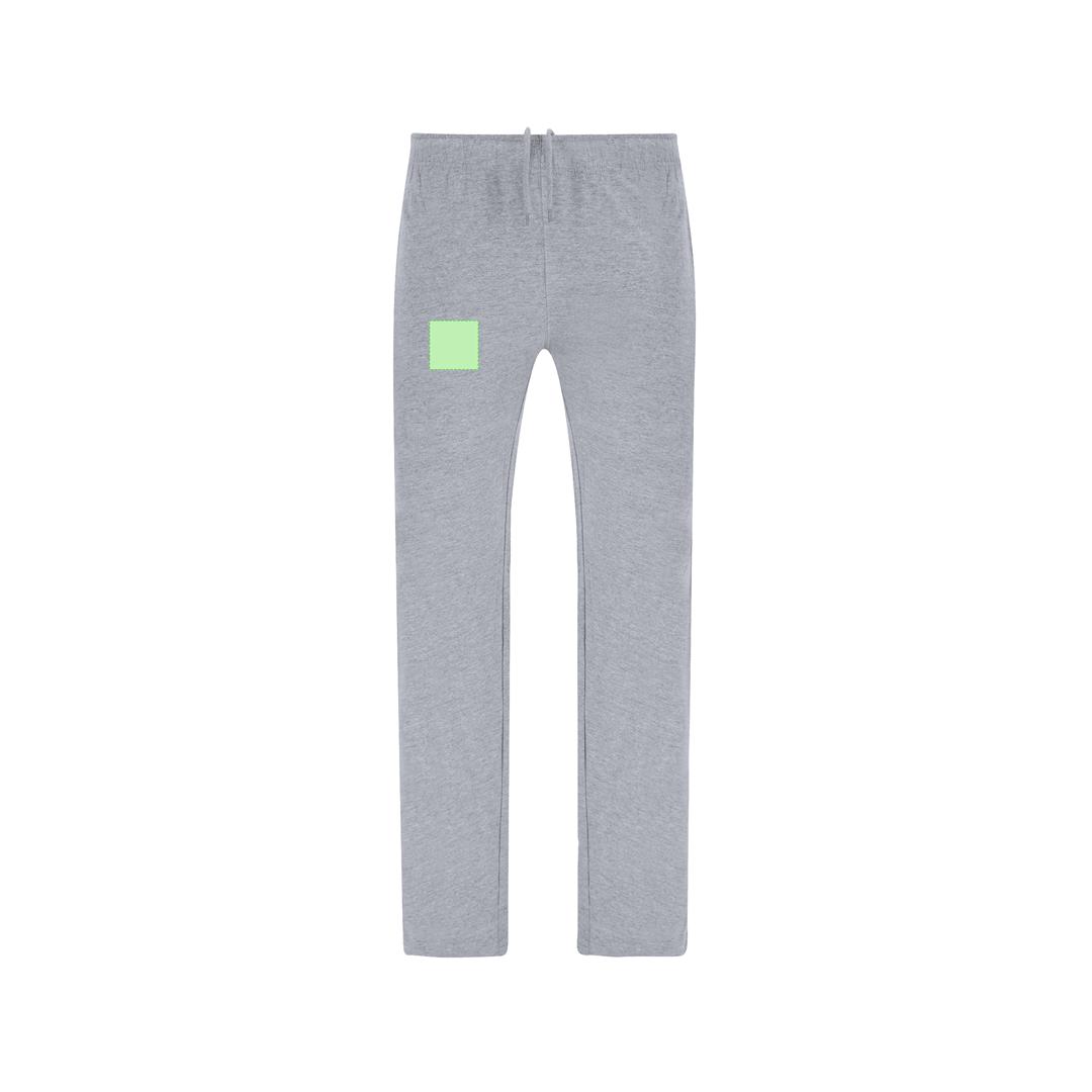 Pantalón largo Kiana adulto — 100% algodón Ring Spun Single Jersey 225 g/m², corte recto con bolsillos laterales y cordón ajustable