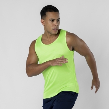 Camiseta técnica Jackson adulto de tirantes — poliéster micro mesh 135 g/m² con Cool Dry y costuras laterales a tono