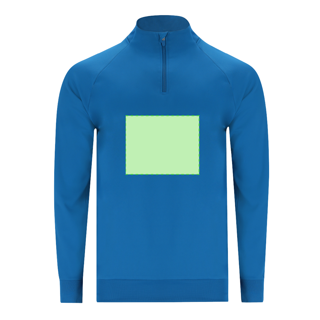 Sudadera técnica Brewer adulto — 100% poliéster transpirable 200 g/m² con interior brushed, media cremallera, manga ranglán y canalé 1x1