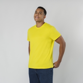 Camiseta Stiles adulto color — 100% algodón Ring Spun 170 g/m², cuello redondo 4 capas canalé 1x1 y cubrecosturas