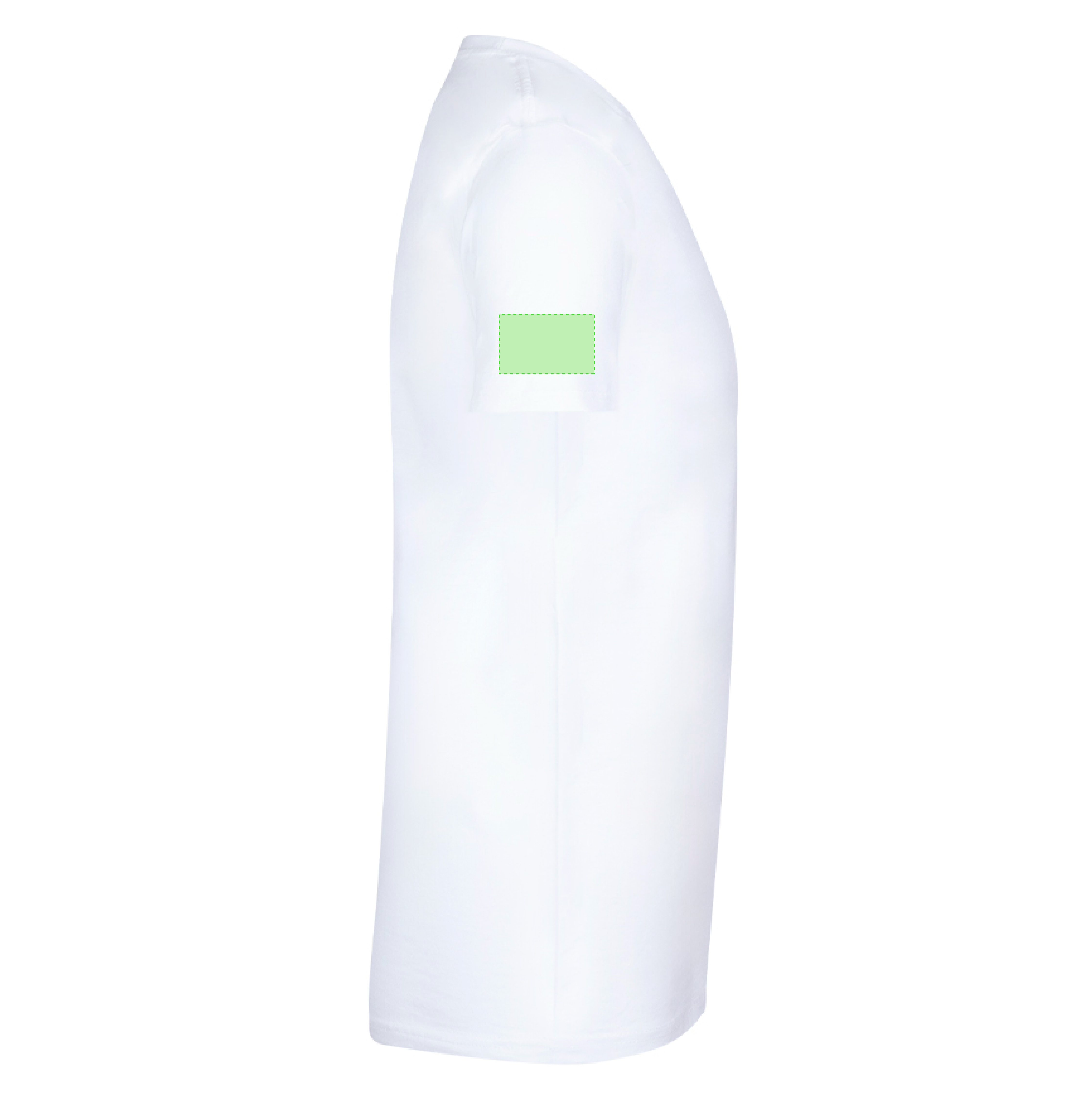 Camiseta Perkins adulto blanca — 100% algodón Ring Spun 190 g/m², tubular con cuello canalé 1x1 con elastano y cubrecosturas