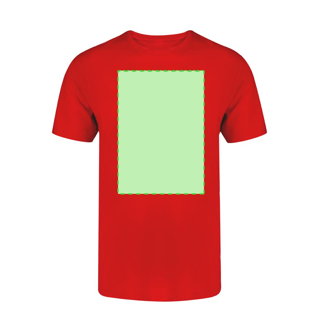 Camiseta Perkins adulto color — 100% algodón Ring Spun 190 g/m², tubular con cuello canalé 1x1 con elastano y cubrecosturas