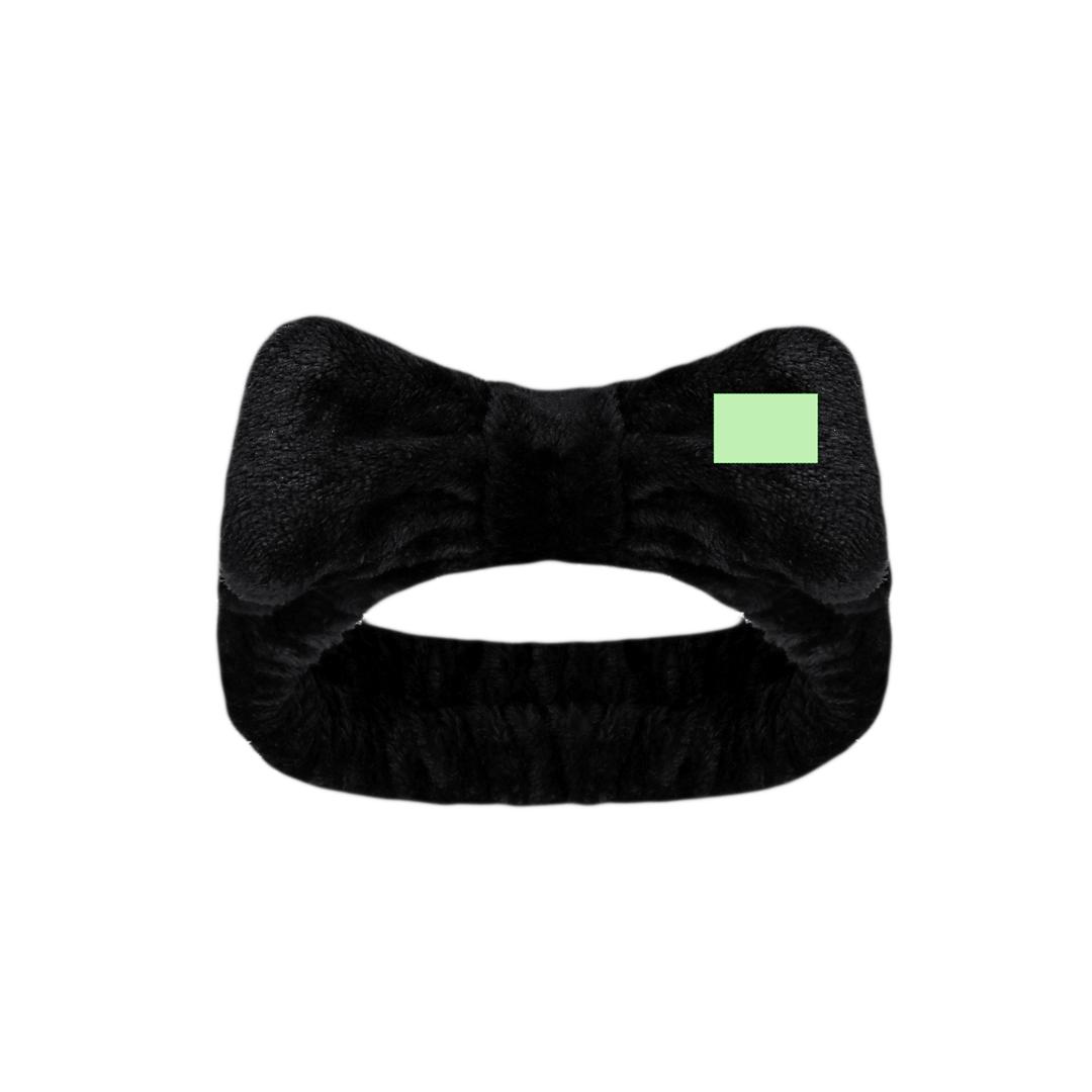 Diadema cinta con lazo de poliéster elástico para rutina de cuidado facial